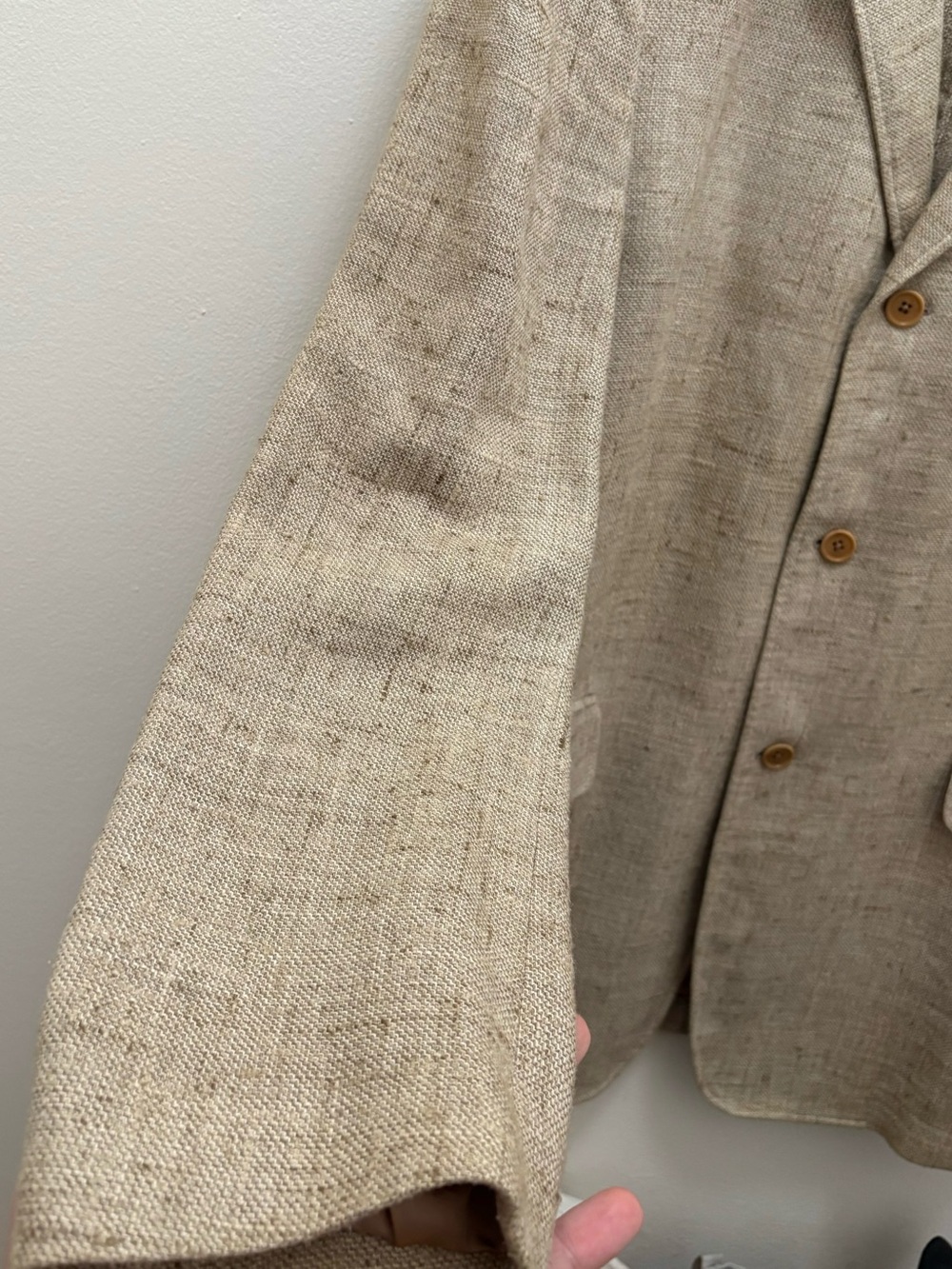 John Varvatos $1790 Italian Linen/Silk Blazer Size 44 XL Resort Old Money Rustic - Picture 14 of 16